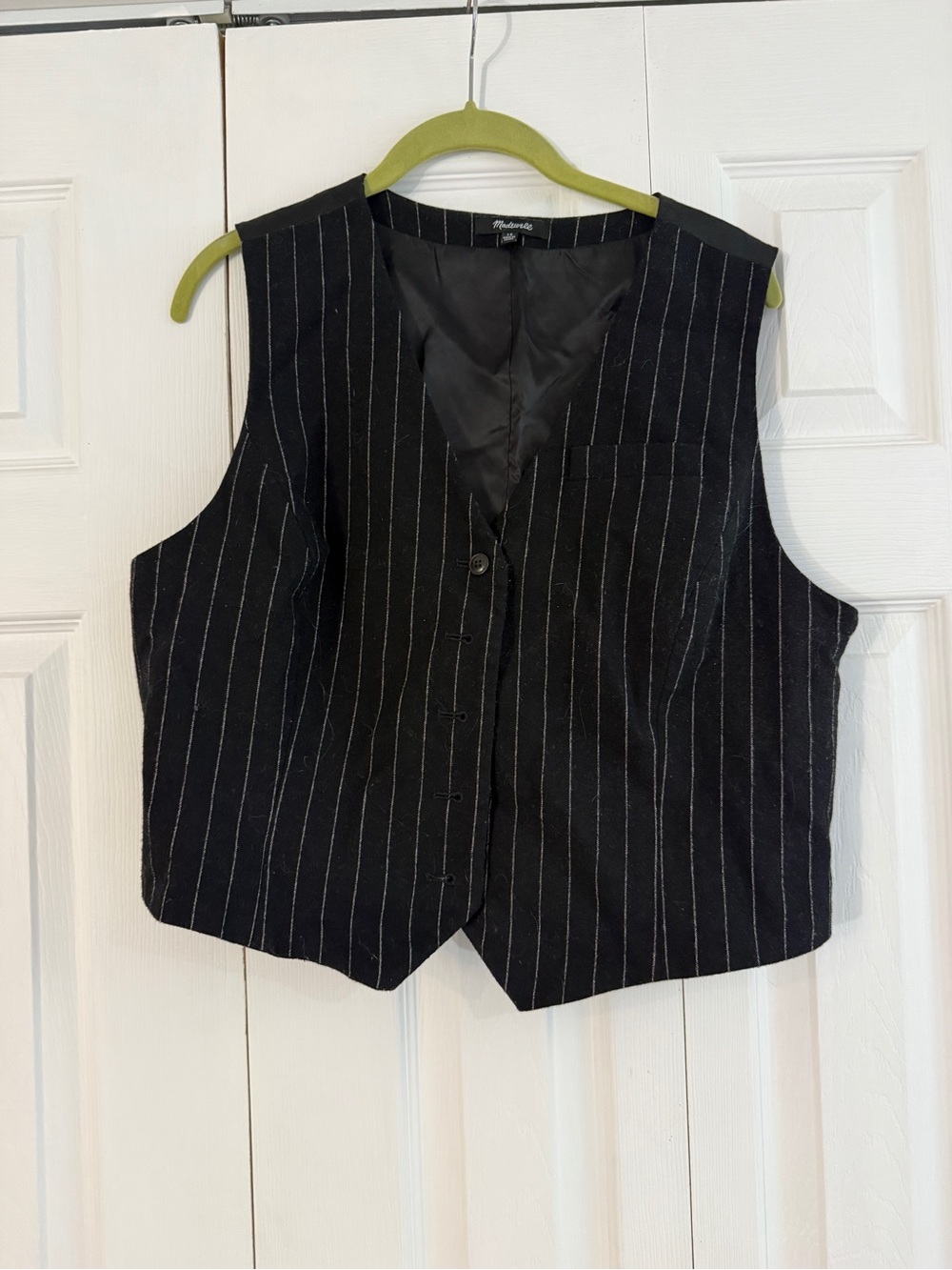 Madewell Women’s Pinstripe Vest - Black -